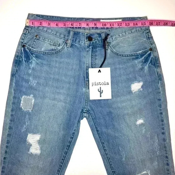 Pistola Light Blue Distressed Ankle Jeans - Picture 2 of 7